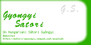 gyongyi satori business card