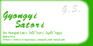 gyongyi satori business card